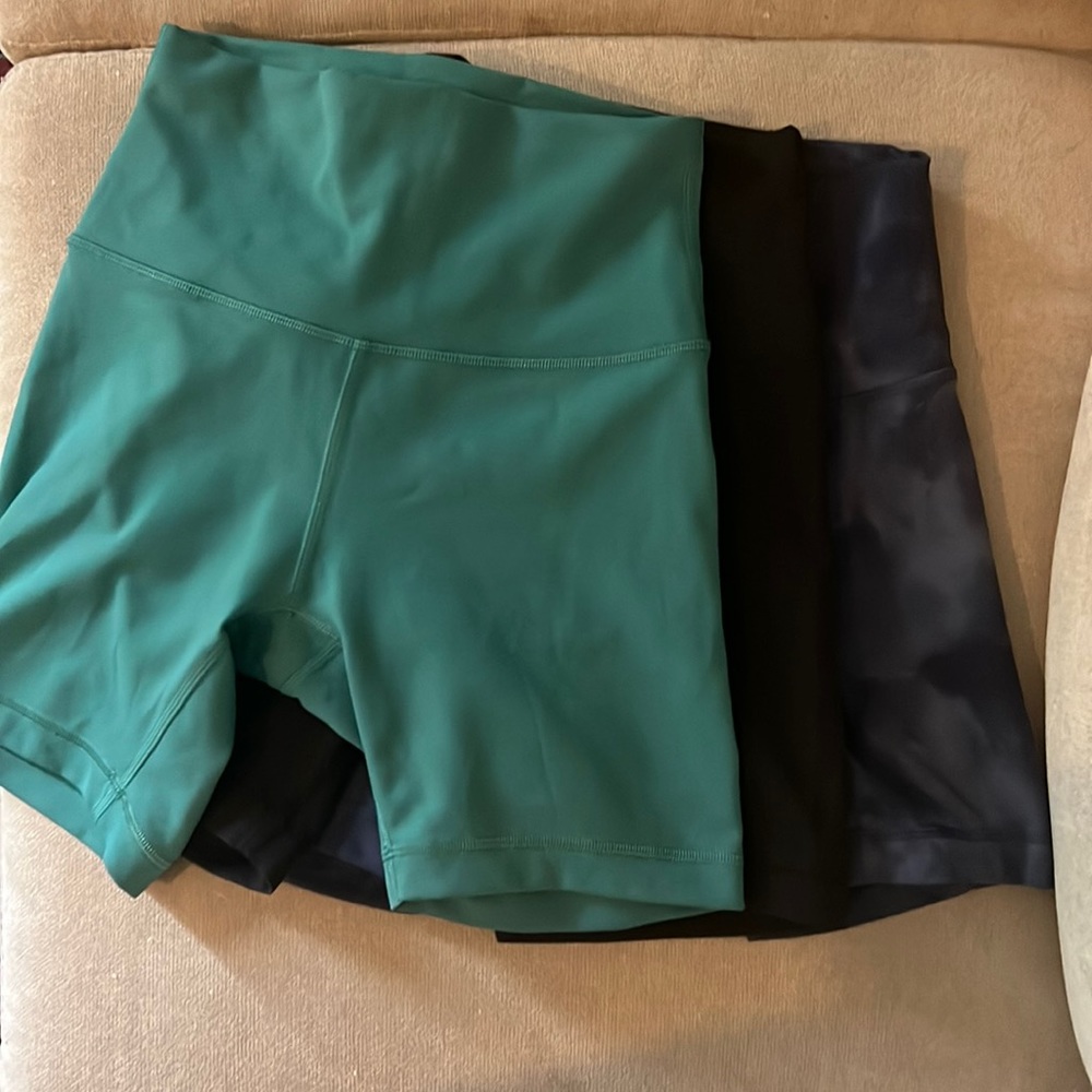 3 Lululemon biker shorts